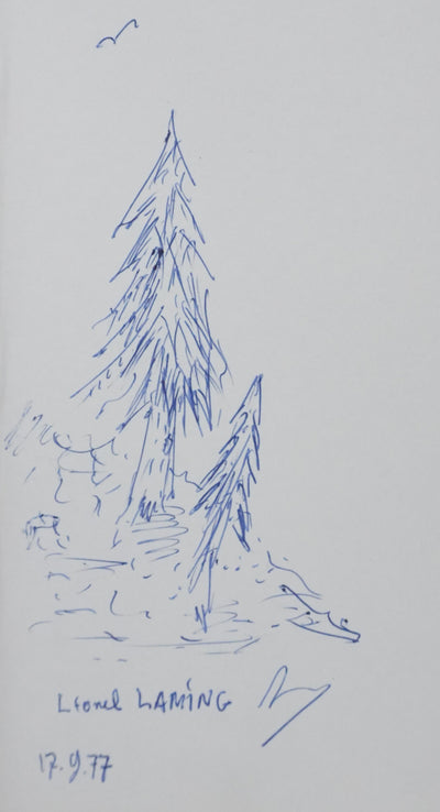 Autographe original de Lionel LAMING (photo de détail 3) - Crédit photo : Galerie Art.Paris