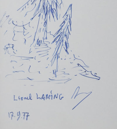 Autographe original de Lionel LAMING (photo de détail 2) - Crédit photo : Galerie Art.Paris