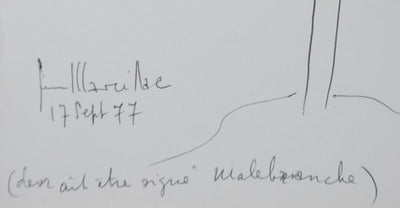 Jean MARCILLAC : L’arbre rêve du nuage, Autographe et dessin original signé