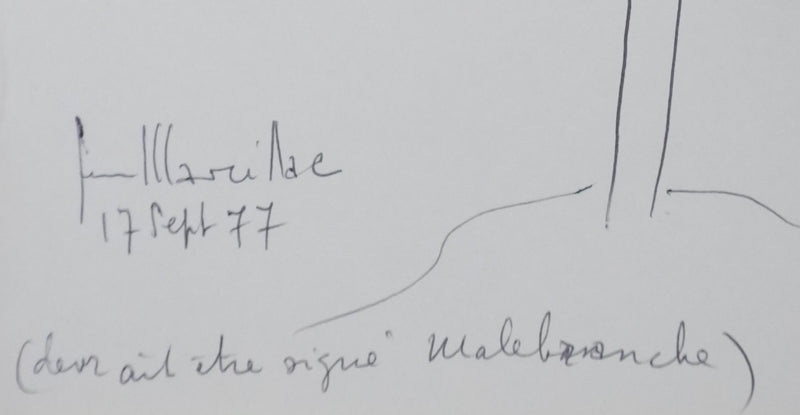 Jean MARCILLAC : L’arbre rêve du nuage, Autographe et dessin original signé