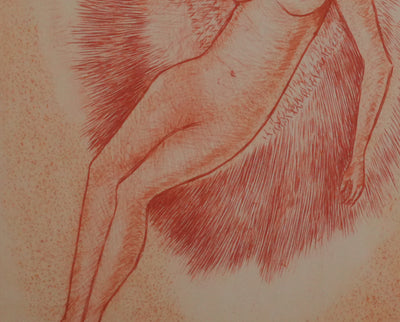 Camille BERG : L'ange et l'étoile, Gravure originale signée