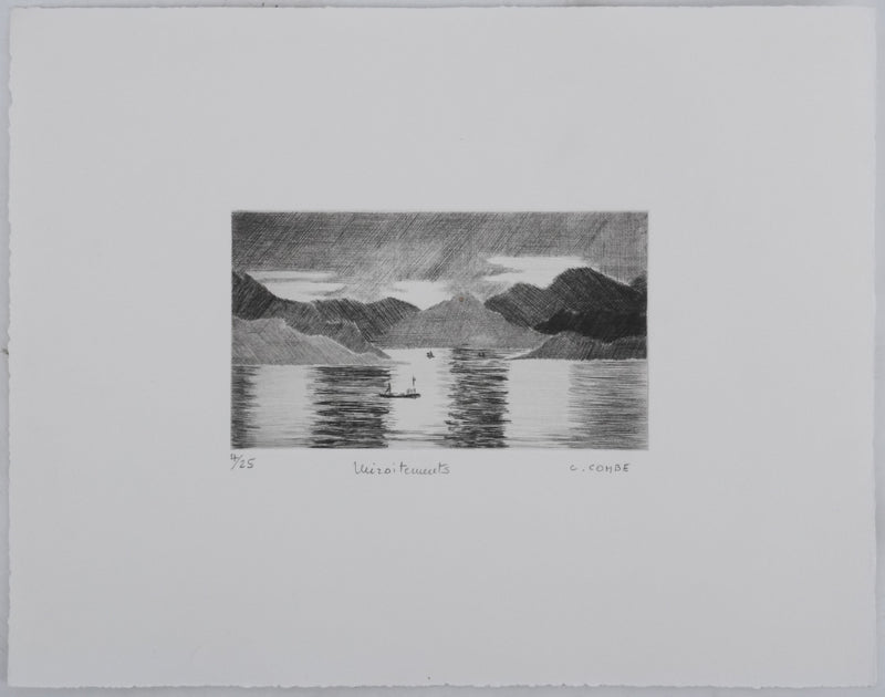 Camille COMBE : Miroitements, Gravure originale signée