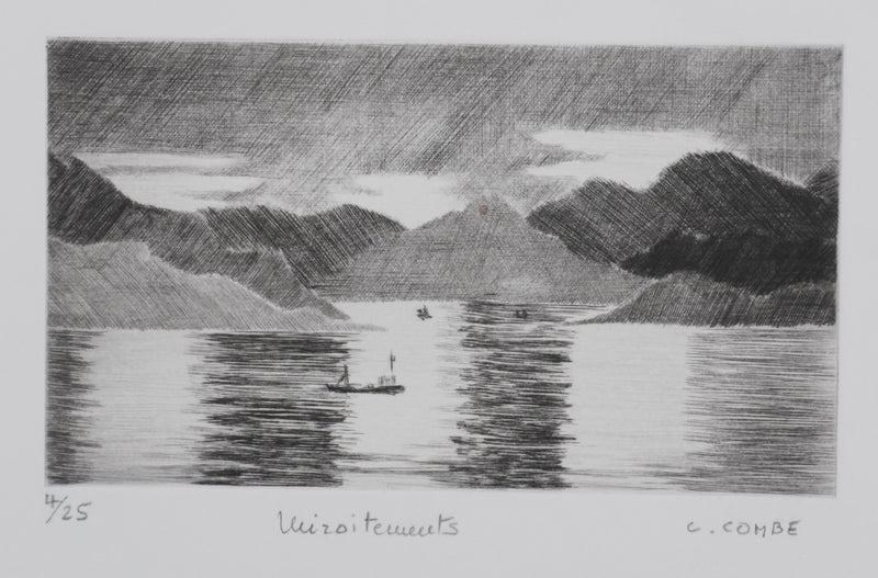 Camille COMBE : Miroitements, Gravure originale signée