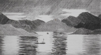 Camille COMBE : Miroitements, Gravure originale signée