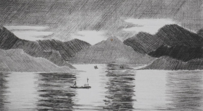 Camille COMBE : Miroitements, Gravure originale signée