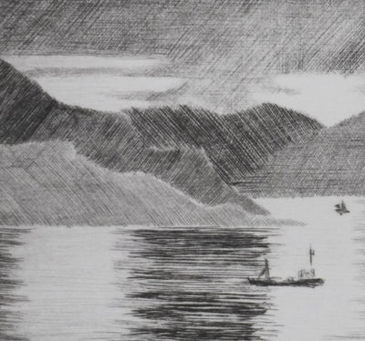 Camille COMBE : Miroitements, Gravure originale signée