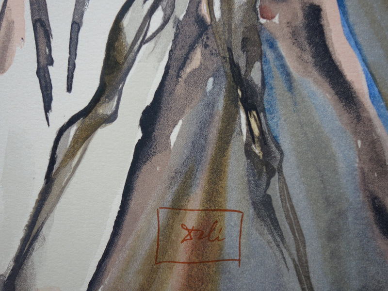 Salvador DALI : Les négligents, Bois gravé original signé