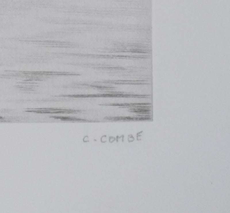 Camille COMBE : Escale, Gravure originale signée