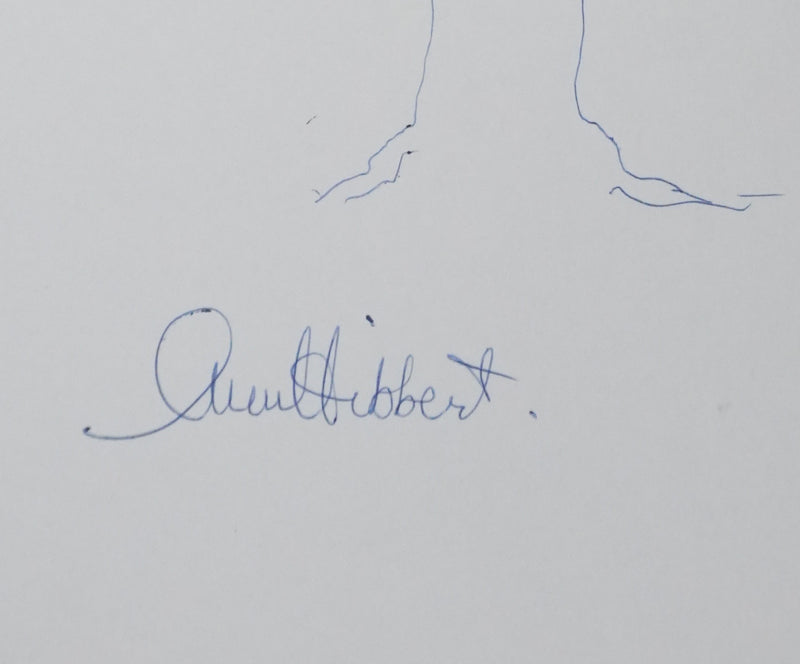 Autographe original de Reginald HIBBERT (photo de détail 2) - Crédit photo : Galerie Art.Paris