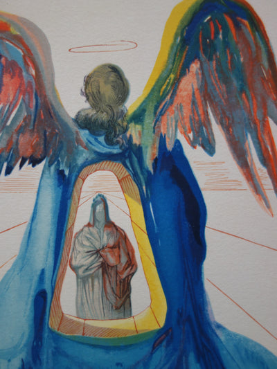Salvador DALI : Dante purifié, Bois gravé original signé