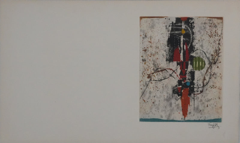 Johnny FRIEDLAENDER : Le totem, Gravure originale signée