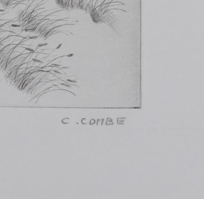 Camille COMBE : Ciel, mer et sable, Gravure originale signée