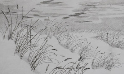 Camille COMBE : Ciel, mer et sable, Gravure originale signée