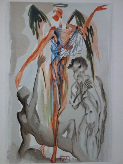 Salvador DALI : Le paradis terrestre, Bois gravé original signé