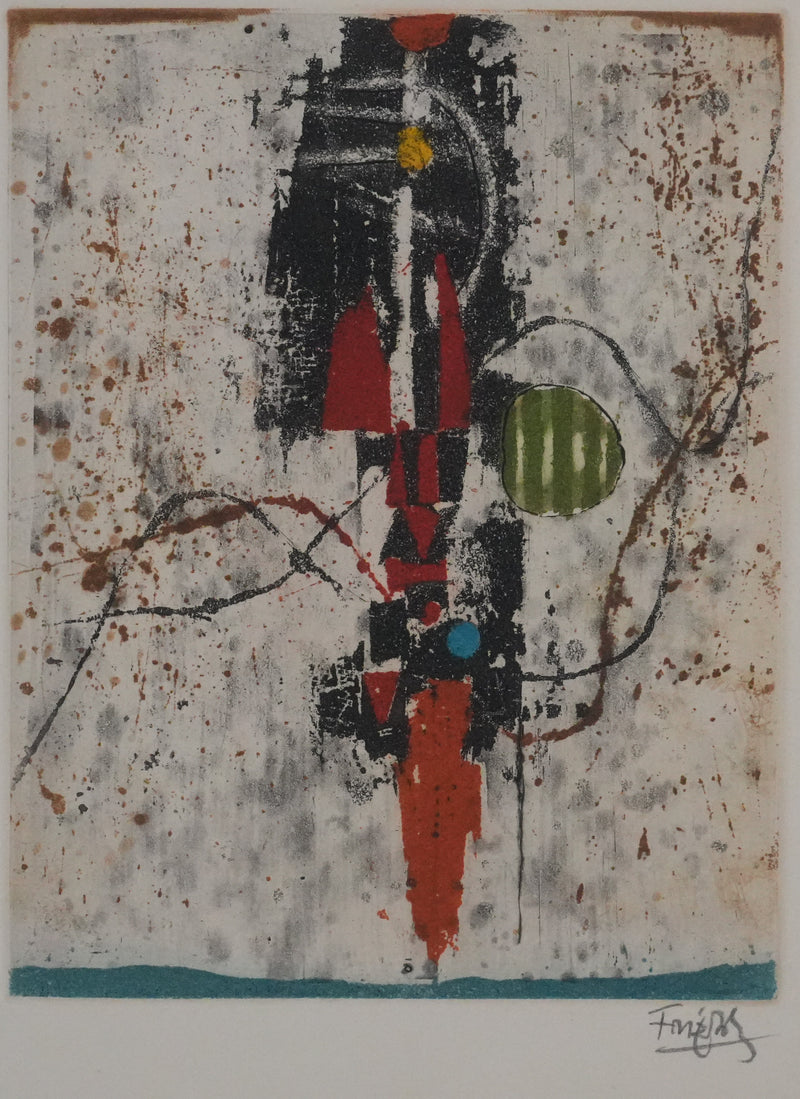 Johnny FRIEDLAENDER : Le totem, Gravure originale signée