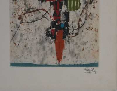 Johnny FRIEDLAENDER : Le totem, Gravure originale signée