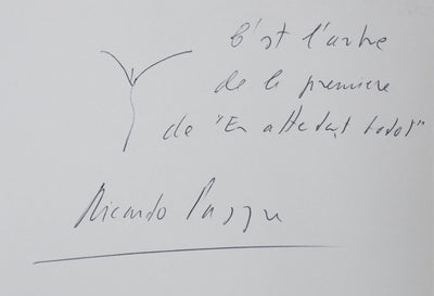 Autographe original de Ricardo PASEYRO (vue générale) - Crédit photo : Galerie Art.Paris