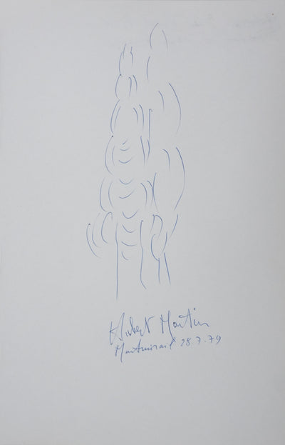 Autographe original de Hubert MARTIN (vue générale) - Crédit photo : Galerie Art.Paris
