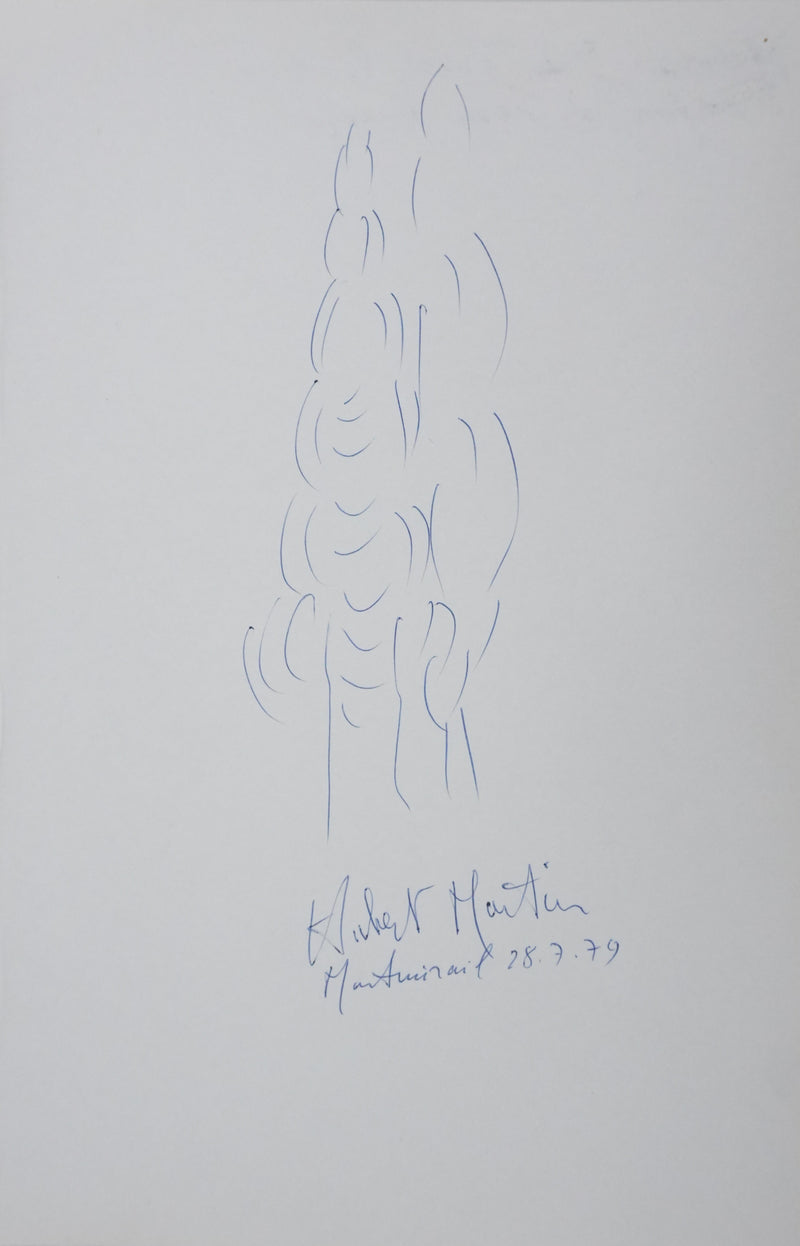 Autographe original de Hubert MARTIN (vue générale) - Crédit photo : Galerie Art.Paris