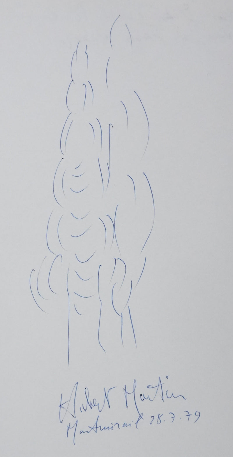 Autographe original de Hubert MARTIN (photo de détail 3) - Crédit photo : Galerie Art.Paris