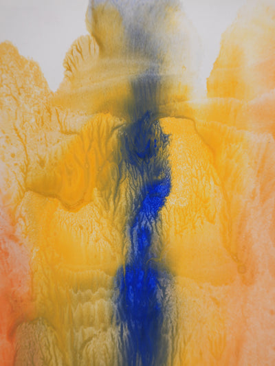 Georges HUGNET : Eruption, Gouache originale signée