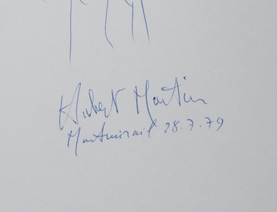 Autographe original de Hubert MARTIN (photo de détail 2) - Crédit photo : Galerie Art.Paris