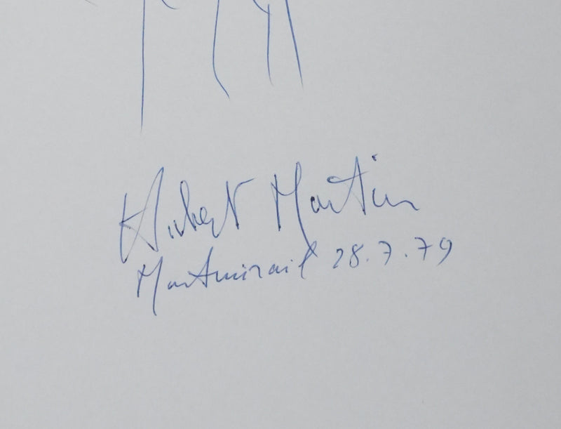 Autographe original de Hubert MARTIN (photo de détail 2) - Crédit photo : Galerie Art.Paris