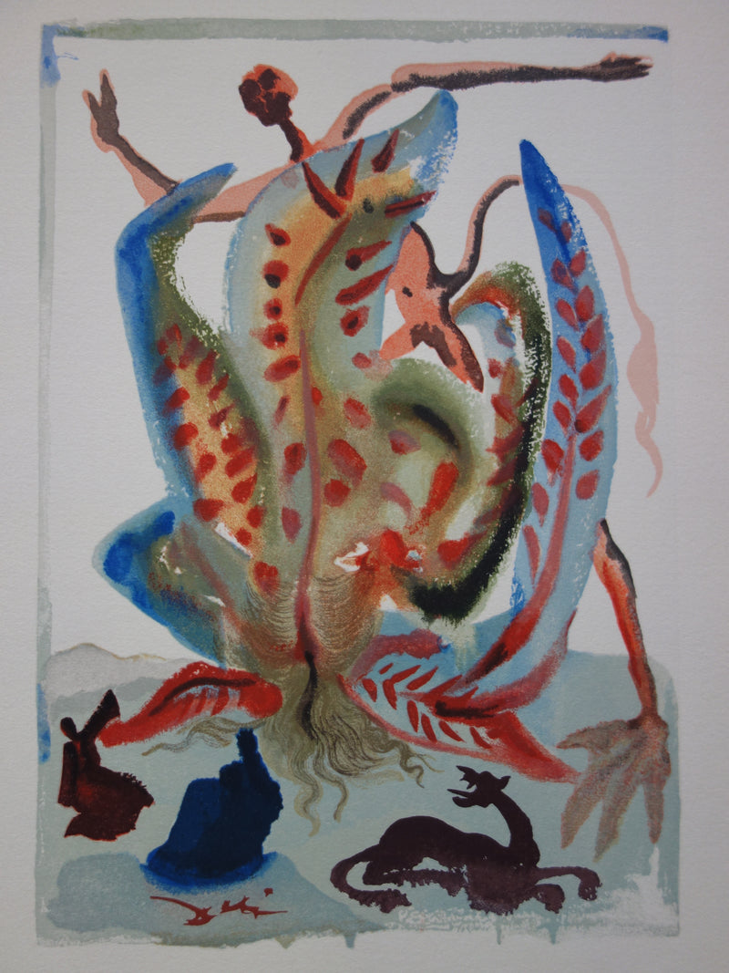 Salvador DALI : La gourmandise, Bois gravé original signé