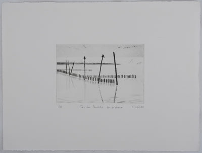 Camille COMBE : Près du paradis des oiseaux, Gravure originale signée