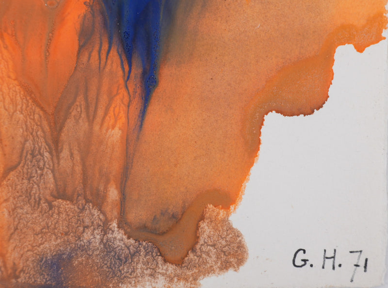 Georges HUGNET : Eruption, Gouache originale signée