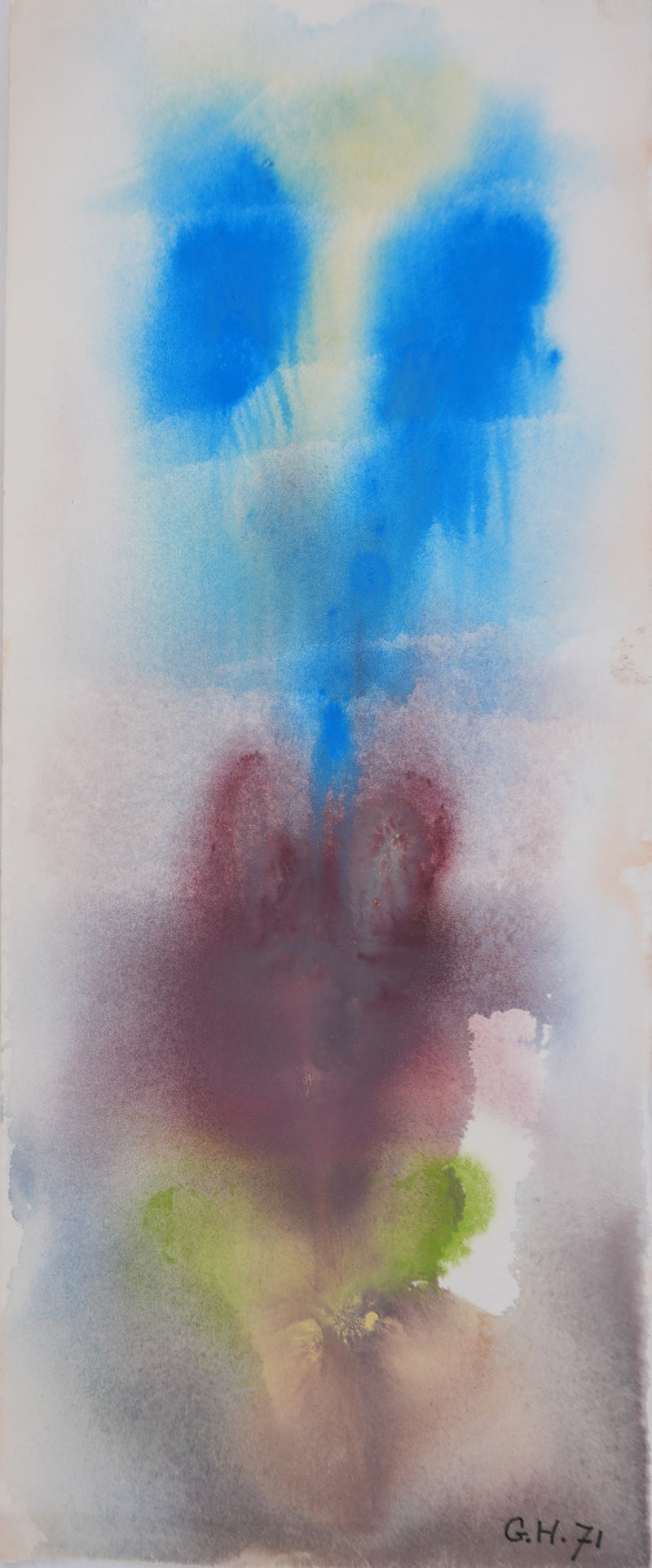 Georges HUGNET : Impression féminine, Gouache originale signée