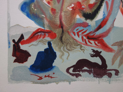 Salvador DALI : La gourmandise, Bois gravé original signé