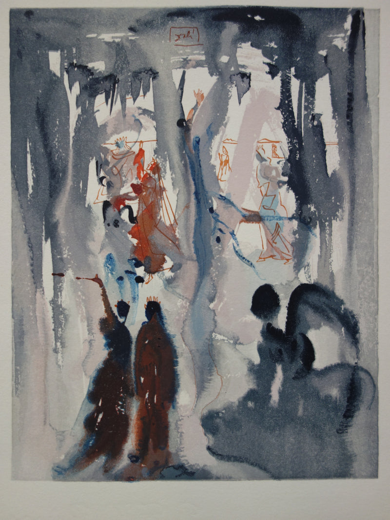 Salvador DALI : Ainsi fut créé la Terre, Bois gravé original signé