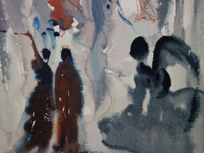 Salvador DALI : Ainsi fut créé la Terre, Bois gravé original signé