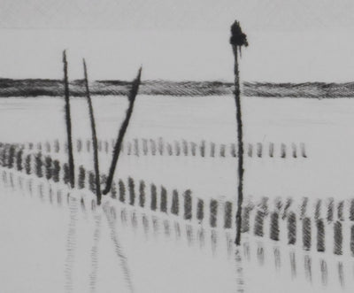 Camille COMBE : Près du paradis des oiseaux, Gravure originale signée