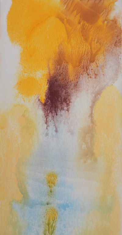 Georges HUGNET : Emergeant de la clarté, Gouache originale signée