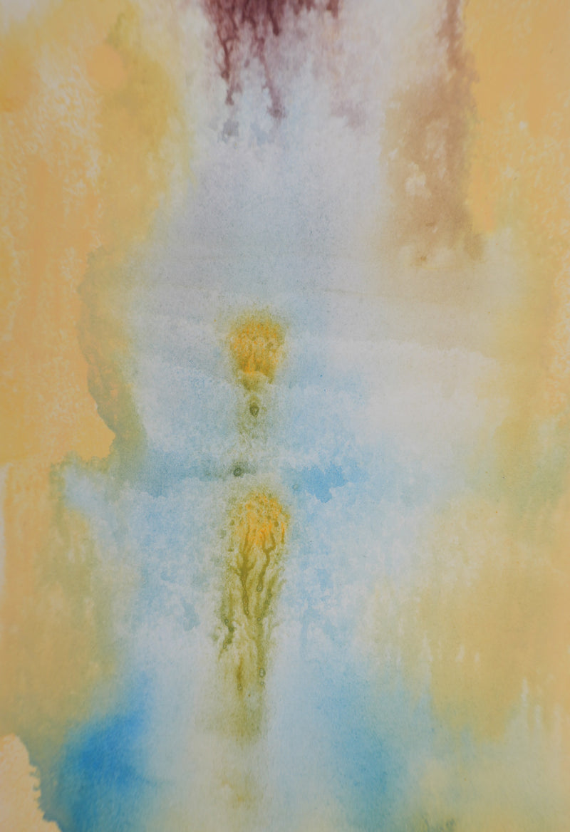 Georges HUGNET : Emergeant de la clarté, Gouache originale signée