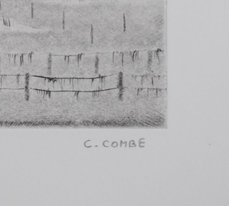 Camille COMBE : Entre le ciel et la terre, Gravure originale signée