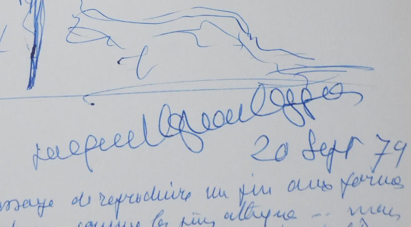 Autographe original de Jacques RAPHAËL-LEYGUES (photo de détail 2) - Crédit photo : Galerie Art.Paris