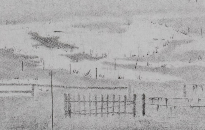 Camille COMBE : Entre le ciel et la terre, Gravure originale signée