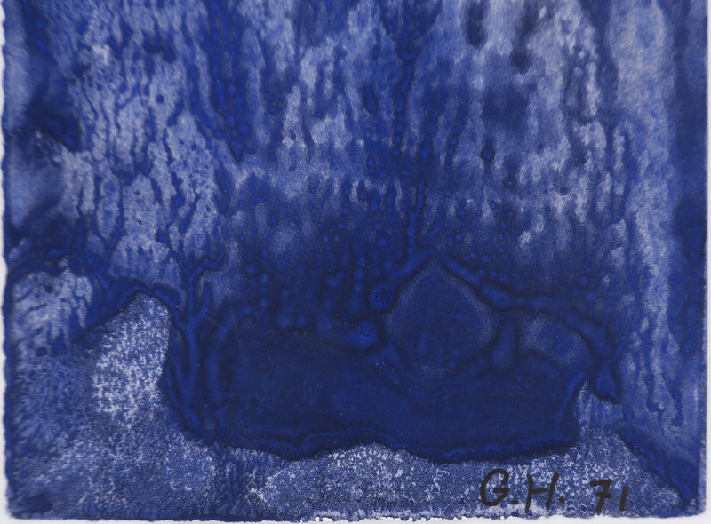 Georges HUGNET : Naissance, Gouache originale signée