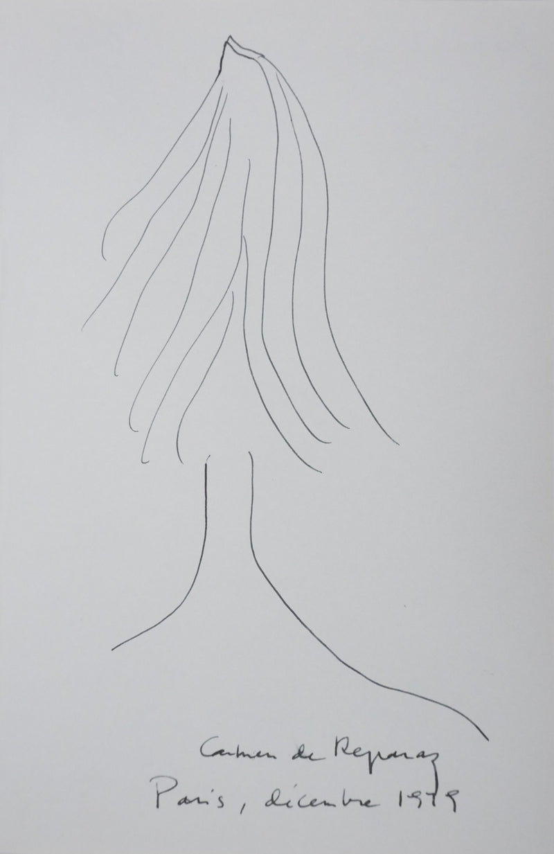 Autographe original de Carmen DE REPARAZ (vue générale) - Crédit photo : Galerie Art.Paris