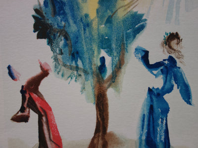 Salvador DALI : L'arbre du châtiment, Bois gravé original signé