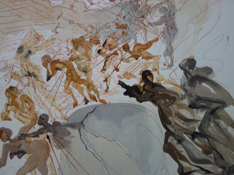 Salvador DALI : La luxure, Bois gravé original signé