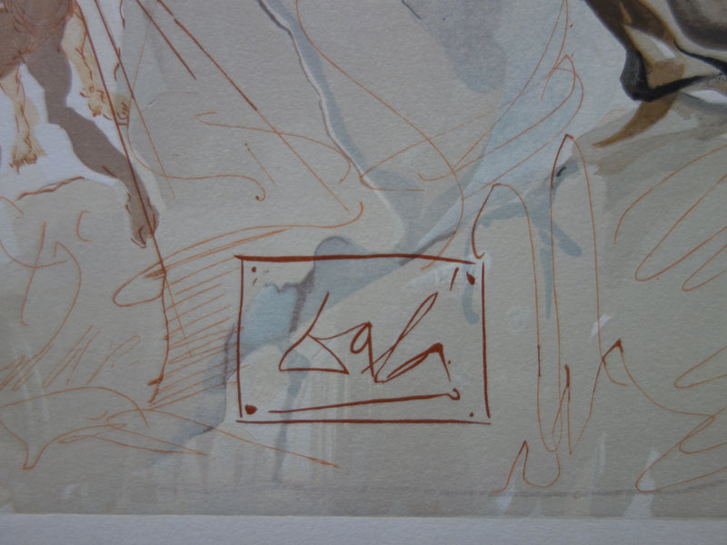 Salvador DALI : La luxure, Bois gravé original signé