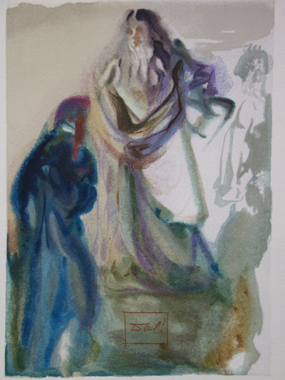 Salvador DALI : La marche vers Dieu, Bois gravé original signé