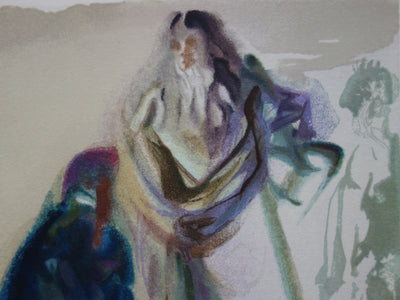 Salvador DALI : La marche vers Dieu, Bois gravé original signé