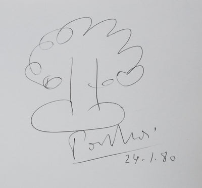 Autographe original de Pierre DELANOE (vue générale) - Crédit photo : Galerie Art.Paris