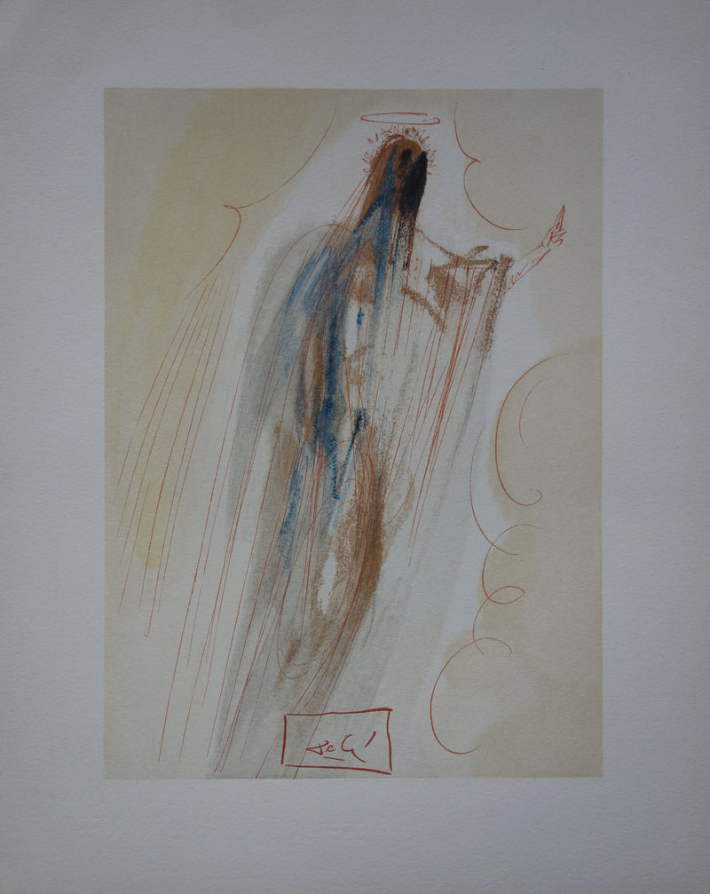 Salvador DALI : La création des anges, Bois gravé original signé