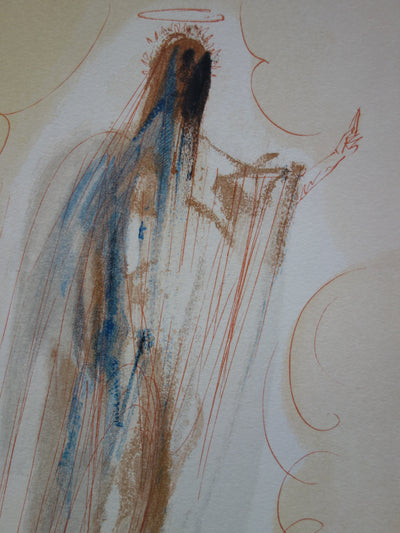 Salvador DALI : La création des anges, Bois gravé original signé